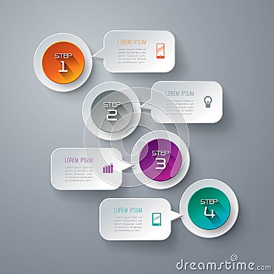 Abstract infographics template design. Vector Illustration