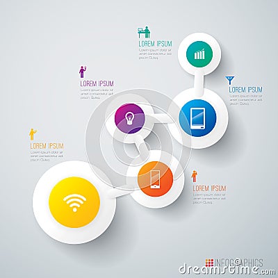 Abstract infographics template design. Vector Illustration