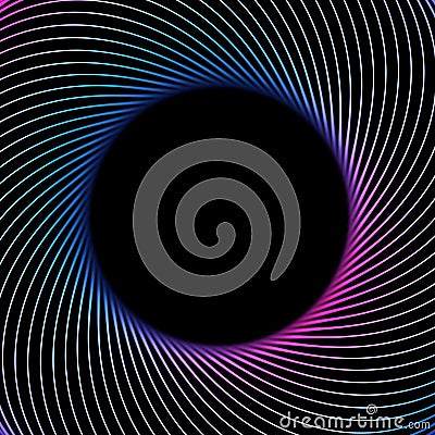 Abstract information technology 3D background with a colored twisted lines. Vector Illustration