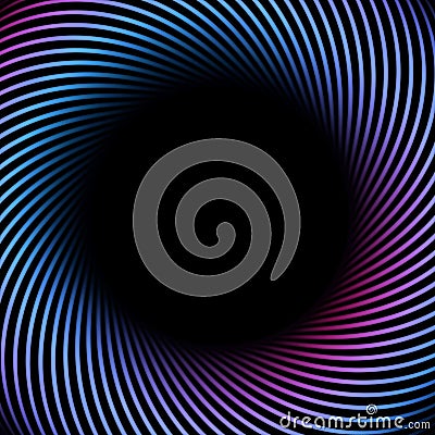 Abstract information technology 3D background with a colored twisted lines. Vector Illustration