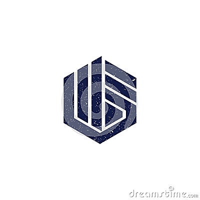 abstract initial letter BF logo in dark blue color isolated in white background Vector Illustration