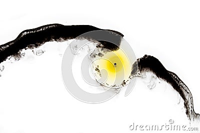 Abstract ink background. Moving liquid paint in water Stock Photo