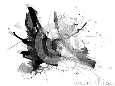 Abstract ink paint vector background Vector Illustration