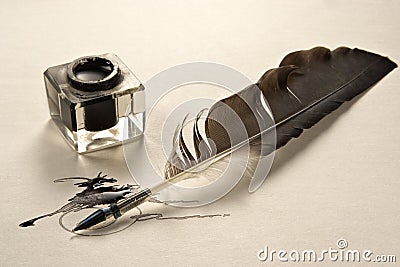 Abstract ink signature Stock Photo