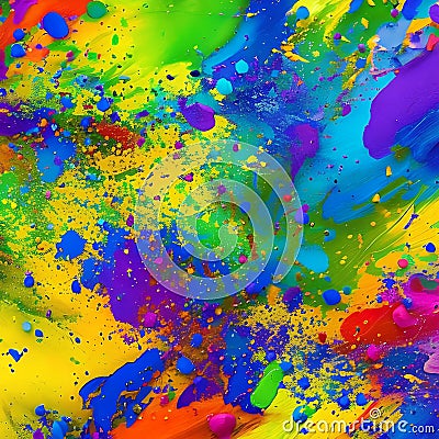 1086 Abstract Ink Splatters: A vibrant and expressive background featuring abstract ink splatters in bold and captivating colors Stock Photo