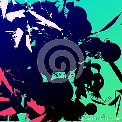 Abstract inkblot template for modern design Vector Illustration