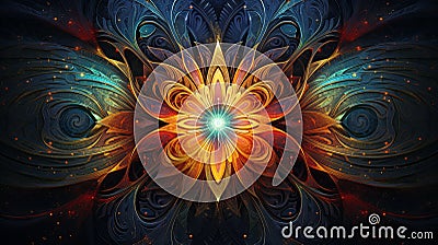 abstract, insanely beautiful meditation image, mystical patterns, magical colors, intricate textures , generated by AI Stock Photo