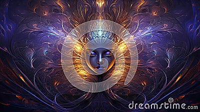 abstract, insanely beautiful meditation image, mystical patterns, magical colors, intricate textures , generated by AI Stock Photo