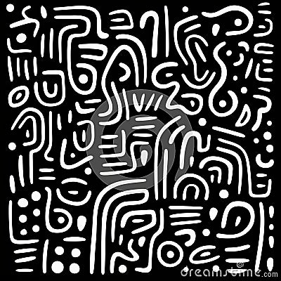 Abstract Interactive Art: Bold Texture In Yupik Style Stock Photo