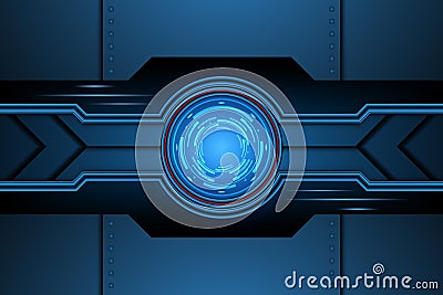 Abstract interface futuristic door technology. background vector illustration Vector Illustration