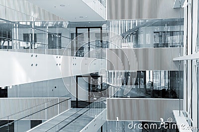 Abstract interior of modern business center Stock Photo