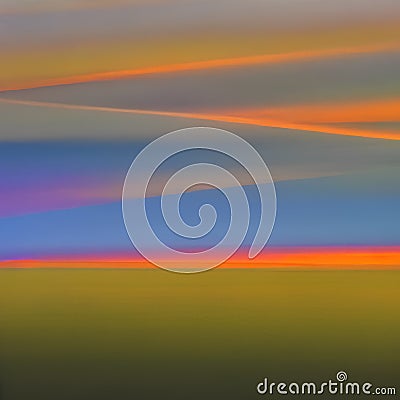 An abstract interpretation of a sunset, with textured and gradient colors resembling the colors of the sky2, Generative AI Stock Photo