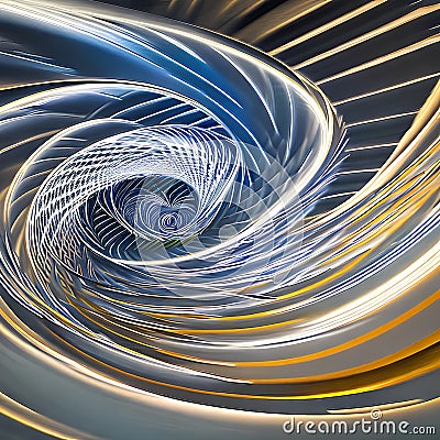 An abstract interpretation of a vortex, with textured and patterned shapes resembling the swirling motion of a vortex1, Generati Stock Photo