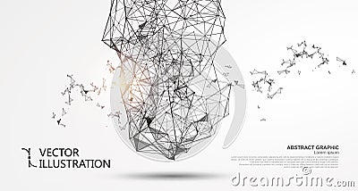 Abstract irregular graphic. Vector Illustration