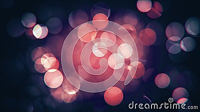 Abstract isolated blurred festive red and pink Christmas lights with bokeh Cartoon Illustration