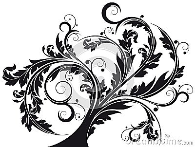 Abstract isolated flourish Vector Illustration