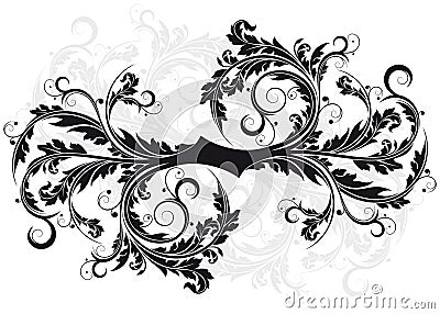 Abstract isolated flourish Vector Illustration