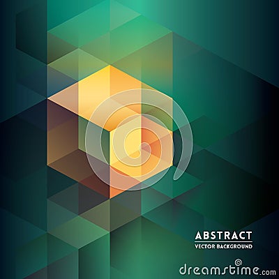 Abstract Isometric Shape Background Vector Illustration