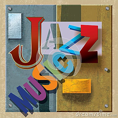 Abstract jazz music background Vector Illustration