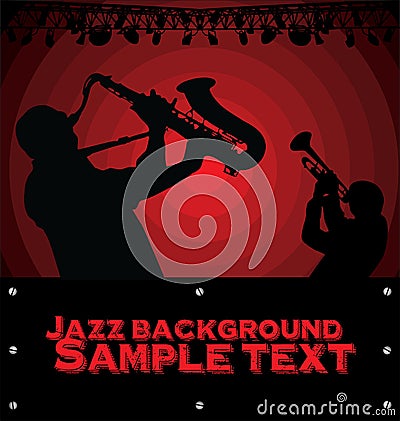 Abstract Jazz music background Cartoon Illustration