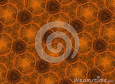 Abstract kaleidoscope bright orange background Stock Photo