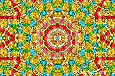 Abstract kaleidoscope pattern background Stock Photo