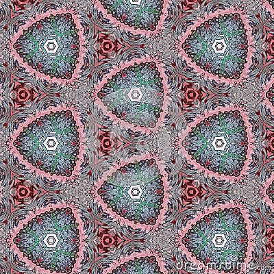 Abstract kaleidoscopic background as infinite continuous pattern Stock Photo