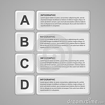 Abstract keyboard buttons infographic. Design element. Vector Illustration