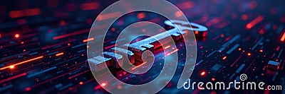 Abstract keys hovering above internet signal bars , access, graphic, bars Stock Photo