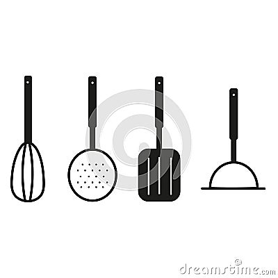Abstract kitchen tools icon, vector illustration isolated on a white background Vector Illustration
