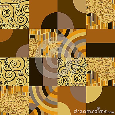 abstract Klimt pattern Vector Illustration