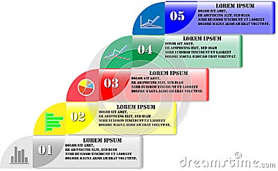 Abstract label business timeline Infographics elements flat design vector illustration web design Cartoon Illustration