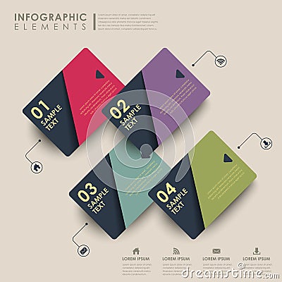 Abstract label infographics Vector Illustration