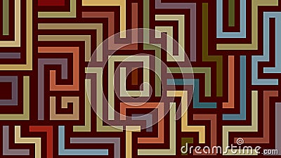 Abstract labyrinth pattern in warm colors Stock Photo