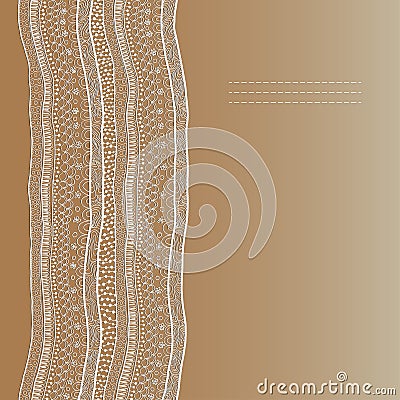 Abstract lace ribbon seamless pattern. Vector Illustration