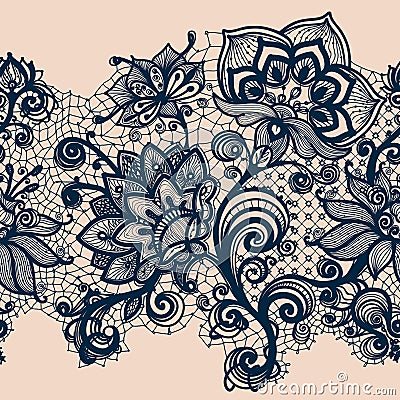 Abstract Lace Ribbon Vector Illustration