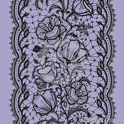 Abstract Lace Ribbon Vector Illustration