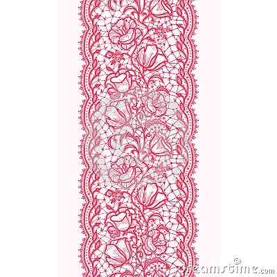 Abstract Lace Ribbon Vector Illustration