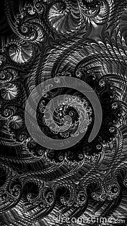 Abstract lacy spiral - digitally generated image Stock Photo