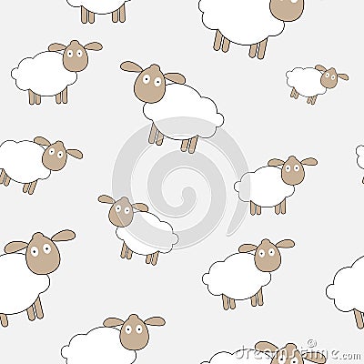 Abstract lamb seamless pattern background vector Vector Illustration