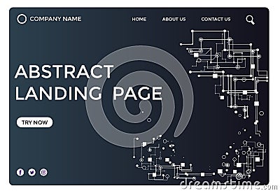 Abstract landing page design -abstract Stock Photo