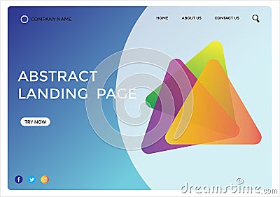 Abstract landing page design -abstract Stock Photo