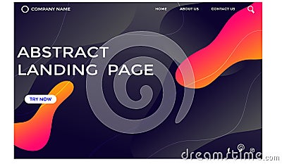 Abstract landing page design -get the web banner for use design your web site Editorial Stock Photo