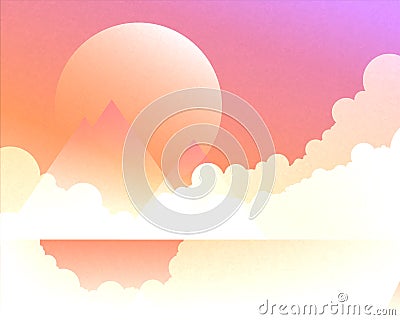 Abstract landscape of the desert Vector Illustration