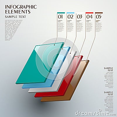 Abstract layer chart infographics Vector Illustration