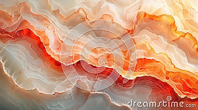 Abstract layers of colorful waves - generative ai Stock Photo