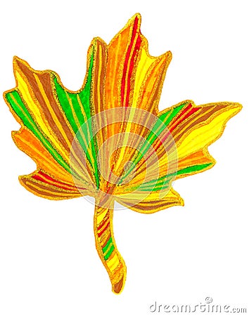 Abstract leaf drawing Stock Photo