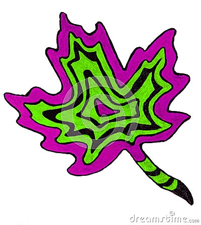 Abstract leaf drawing Stock Photo