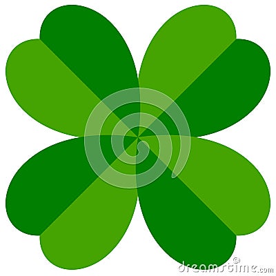 Abstract 4-leafed clover graphic Luck, fortune concept Vector Illustration