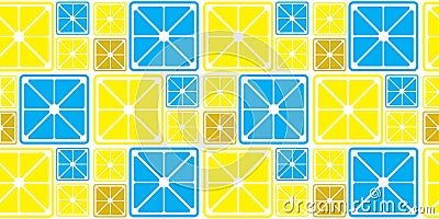 ABSTRACT LEMON SLICE SEAMLESS VECTOR PATTERN. FRESH SUMMER FEELING PATTERN Vector Illustration
